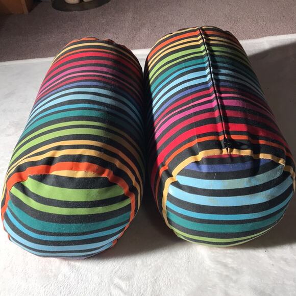 Ling's Designs Colorful Round BolsterPillows. OS - Picture 3 of 4